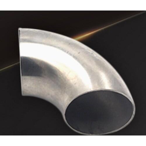 51mm 60mm 63mm OD Sanitary Butt Weld 90 Degree Elbow Bend Pipe 304 Stainless Steel Car Exhaust Pipe Muffler Welded Pipe