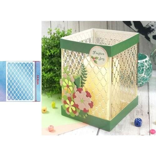 Background Dies Diamond Lattice Metal Cutting Dies Mould for DIY Scrapbooking Embossing Paper Cards Crafts 2019 New