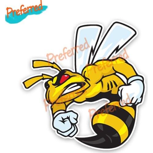 Lovely Angry Cartoon Hornets Colored Decal Motocross Racing Laptop Helmet Trunk Wall Vinyl Car Sticker Die Cutting