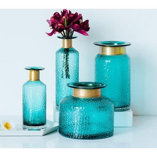 Nordic Modern Minimalist Glass Vase Flower Arrangement Hydroponic Creative European Home Living Room Table Decorations