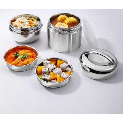 Stainless Steel Thermal Lunch Box 1.5L Four-layer Food Thermos Pot Overflow-proof Container Bento Box with Insulation Bag