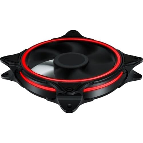 Quiet Fan Halo Triple-Ring Office Caring 120mm Computer Supplies for Desktop PC Computer Case Liquid Radiator