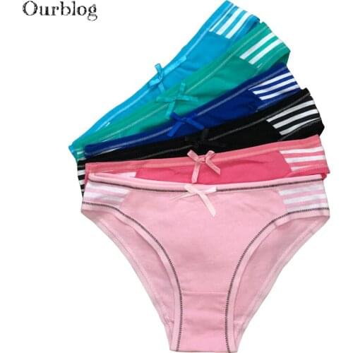 OURBLOG Lot 5 Pcs Women Underwear Cotton Ladies Sexy Ladies Girls Panties Briefs Intimates Lingerie Knickers For Women