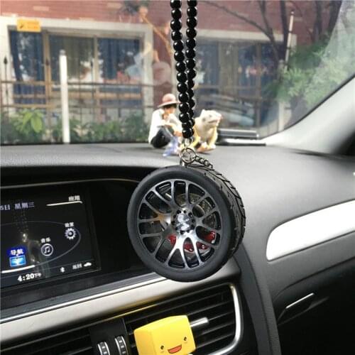 Car Ornaments Decorative Wheel Rearview Mirror Pendants Car Interior Decoration Pendants Auto Interior Decoration Accessories