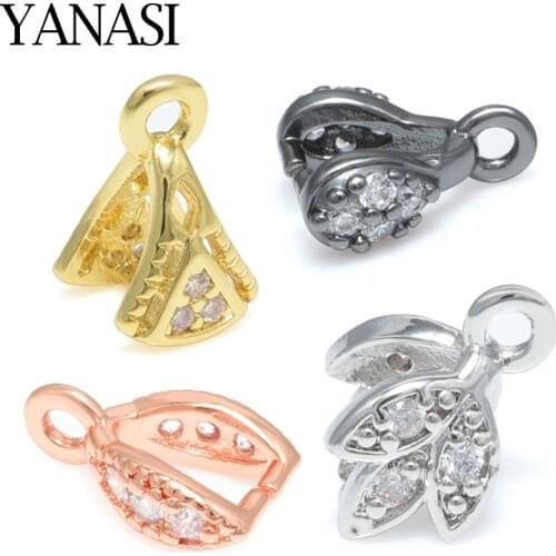 Buckle Jewelry Findings Accessories for Earring Jewelry DIY Crystal Agate Pendant Clasp Connectors Pinch Clip Bail Necklace