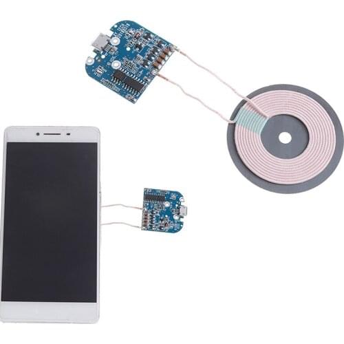 1pc Portable 5W Qi Fast Charging Wireless Charger PCBA DIY Standard Accessories Transmitter Module Coil Circuit Board