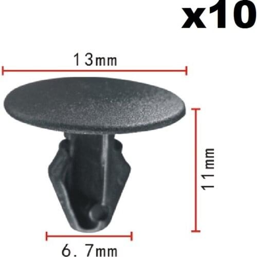 10pcs For VOLVO OEM 11-16 S60 Rear Door-Mount Kit Clip 30648194 Black Nylon