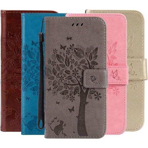 3D Phone Cases for Motorola p40 G4 / G4 Plus / G4 Play Luxury Wallet Flip Leather Stand Cover for Moto G 4 Cartoon Cat Coque