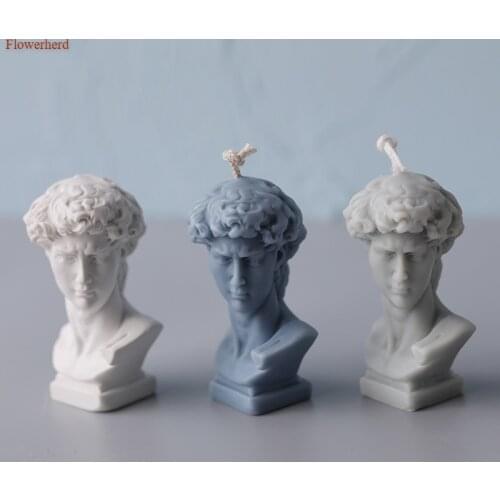 3d Silicone David Portrait Mold Aromatherapy Candle Plaster DIY Material Mold Silicone Candle Molds 3d Silicon Candle Molds
