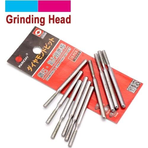 5pcs 3mm Shank Inverted Trapezoid Grinding Head Cutting Jade Glass Stone Ceramic Diamond Cbn Point Bit Set Rotary Carving Tools