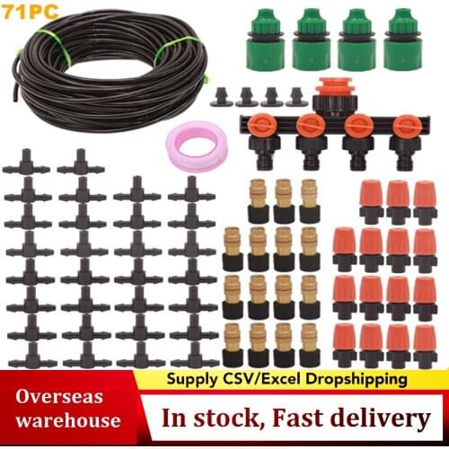 30M DIY Automatic Micro Drip Irrigation Spray System Water Irrigation Kit Set with Adjustable Dripper Plant Garden Tool