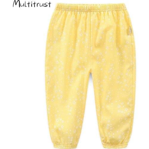 Childrens Summer Thin Pants Plaid Mosquito Cool Pants For Boys Girls Bloomers Kids Breathable Trousers Boy Girl 2-8Y