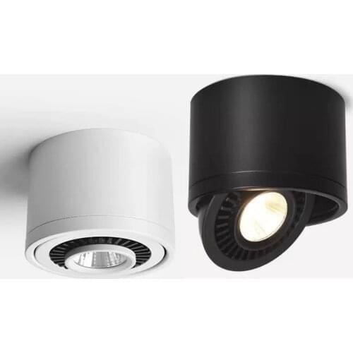 Dimmable Surface Mounted LED COB Downlight 360 Degree Rotating LED Spotlight 5W 7W 9W 12W 15W 18W AC85-265V LED Ceiling Light
