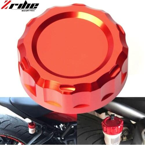 For Kawasaki Z900 Z 900 2017 Motorcycle CNC Aluminum Cylinder Rear Fuel Brake Fluid Reservoir Cover Tank Cap with Z900 LOGO