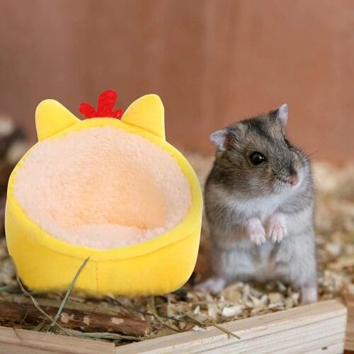 Hamster House Cotton Pet Cage House with Mat Small Animal Nest Super Warm Guinea Pig Hedgehog Rat High Quality Small Bed