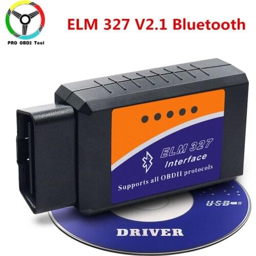 ELM327 Bluetooth OBDII V2.1 ELM 327 Diagnostic Scanner for Android Torque 9 Kinds OBD2 Protocols Car Accessories