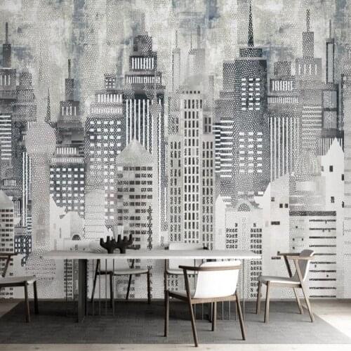 Custom 3D Wall Mural Nordic City Buildings Hand Painted Photo Wallpaper Living Room TV Sofa Background Wall Home Decor Wallpaper
