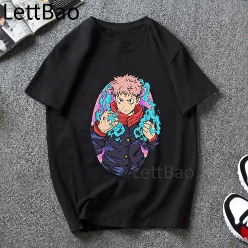 Jujutsu Kaisen Manga T-shirts Japanese Anime Itadori Yuji Men Women T-Shirt Summer Harajuku Streetwear Grunge Aesthetic T-Shirts