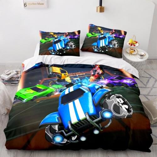 Game Rocket League Bedding Set Bedspread Single Twin Full Queen King Size Sports Car Bed Set Childrens Bedroom Duvetcover