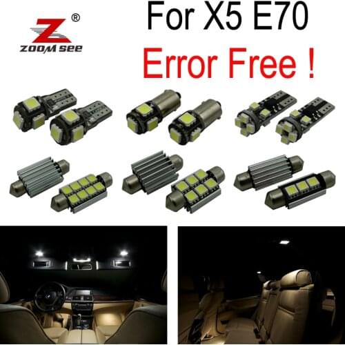 23pcs LED License plate lamp + Interior Light full Kit for BMW X5 E70 M xDrive 30i xDrive30i M xDrive35d 35i 48i 50i (2007-2013)