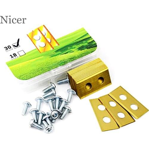 30pcs Trimmer Blade 36.2X18X0.9mm Lawn Mower Grass Replacement Trimmer Cutter Garden Tool