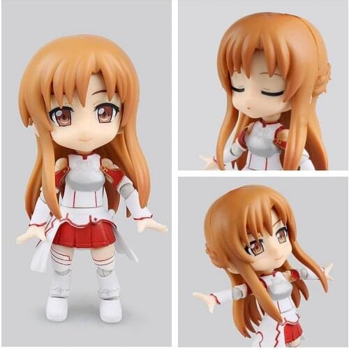 Sword Art Online AsunaYuuki Cu-poche Q Edition Clay 017 Exchange Face Action Toy Japanese Anime Figure Collectible Figurines