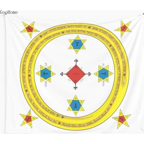 Goetia Circle Mather Crowley Wall Tapestry Cover Beach Towel Throw Blanket Picnic Yoga Mat Home Decoration