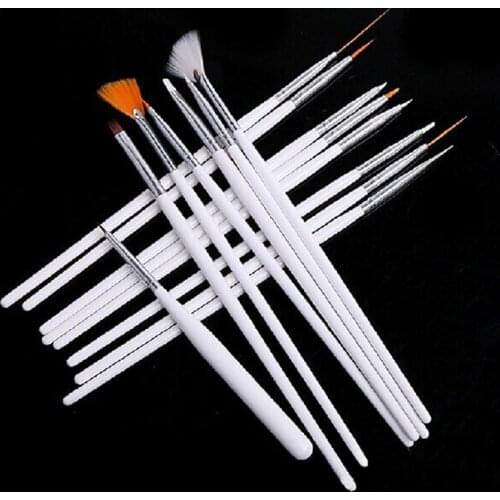 New Nail Art Gel Design Painting Pen Polish Brush Set Nail Beauty Nail Care 15pcs