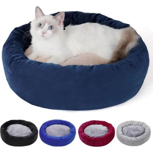 Solid Color Pet Nest for Kittens and Puppies Rabbit Plush Pet Sleeping Mat with High-capacity for Spring and Autumn