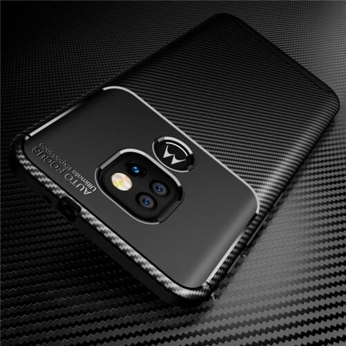 For Motorola Moto G9 Play G9 Plus Shockproof Case Rugged Carbon Fiber TPU Silicone Protective Case for Moto E7 Plus Back Cover
