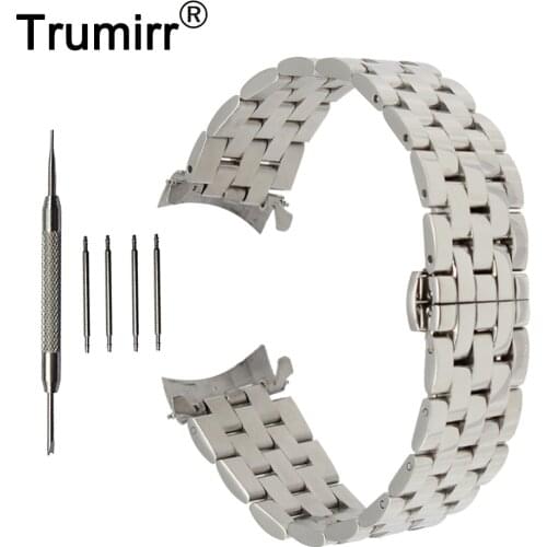 18mm 20mm 22mm 24mm Stainless Steel Watch Band Curved End Strap for Breitling Watchband Butterfly Buckle Wrist Belt Bracelet