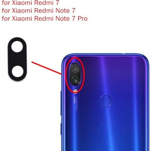 3pcs for Xiaomi Redmi Note 7 Back Camera Glass Lens Main Rear Camera Lens with Glue Redmi Note7 Pro Repair Spare Parts