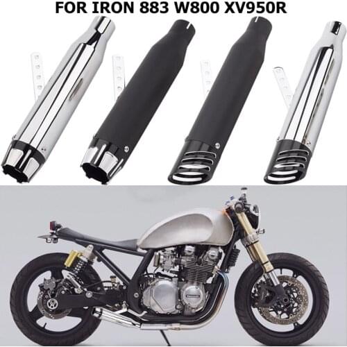 Motorcycle Exhaust Pipe 51mm for IRON 883 W800 XV950R Stainless Steel Universal Muffler Motorcycle Exhaust