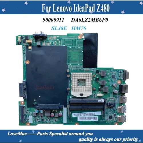 High quality FRU 90000911 for Lenovo Z480 Laptop Motherboard DA0LZ2MB6F0 DDR3 SLJ8E HM76 100% tested