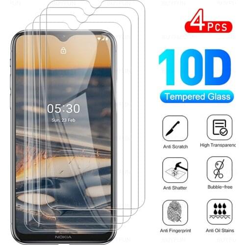 4Pcs Full Cover Protective Glass For Nokia 5.3 Phone Tempered Glass Screen Protector Film For No Kia Nokia5.3 5. 3 6.55" 2020