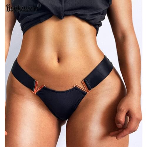 Bonkawoo Women Seamless Panties Sexy Underwear Low Rise Thongs V Buckle Y2K Secrect G String Bikini Thong Briefs Female Lingerie
