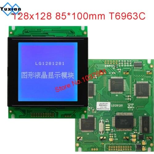 LCD module 128128 128x128 display panel graphic 85X100mm T6963C UCI6963 LG1281281 instead WG128128A New brand