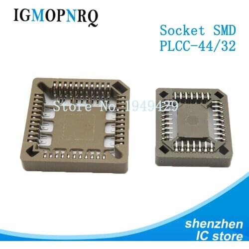 10PCS PLCC32-SMD PLCC44-SMD IC Socket adapter , 32 Pin 44 Pin PLCC Converter
