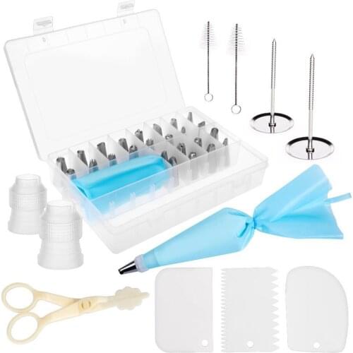 36 PCS Multi-function Cake Decorating Kit Cake Turntable Set Pastry Tube Fondant Tool Kitchen Dessert Baking Pastry Supplies