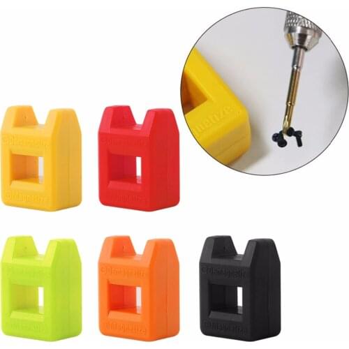 5Pcs Screwdriver Strong Degausser Magnetizer Batch Head Magnetizer Plum Blossom Word Screwdriver Demagnetizer 5 Color