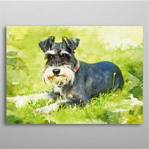 5D DIY Diamond Painting Dog Diamond Embroidery Miniature Schnauzer Full Diamond Mosaic Cross Stitch Set Home Decor Wall Sticker