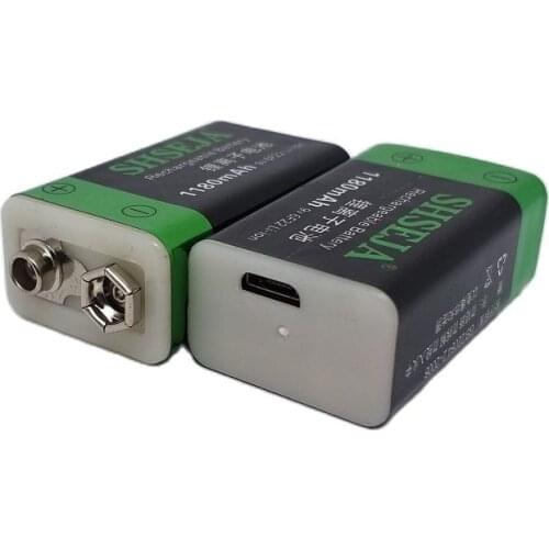 9v usb rechargeable battery lithium 6f22 9V li-ion batteries for multimeter Smoke alarm metal detector etc batteries