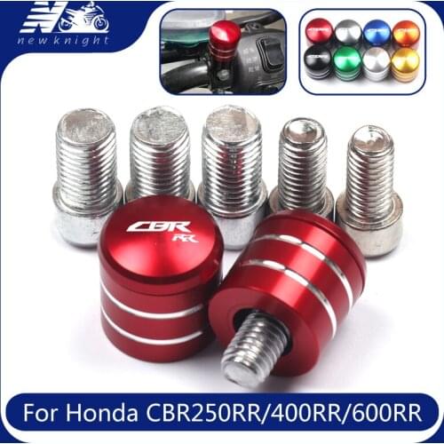 For Honda CBR250RR 400RR CBR600RR 1000RR Motorcycle CNC Aluminum Rearview Handlebar Mirror Bolt Screws Mount Adapter Accessories