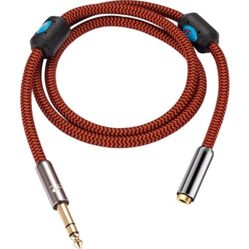 Hi-Fi Audio Cable Stereo 1/4" 6.35mm Male to 3.5mm Female for PC Headphone Amplifier Hi-end Shielded OFC Cable 1M 2M 3M 5M 8M