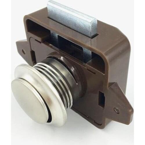 Keyless large button lock handle drawer wardrobe cabinet lock furniture hardware push lock