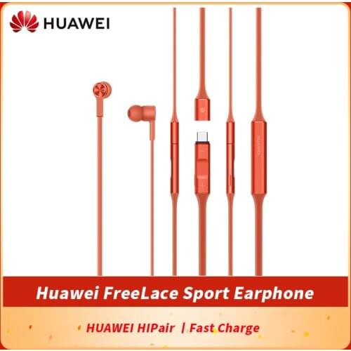 Original Huawei FreeLace Sport Earphone Bluetooth wireless Headset Memory Cable Metal Cavity IPX5 Fast Charging
