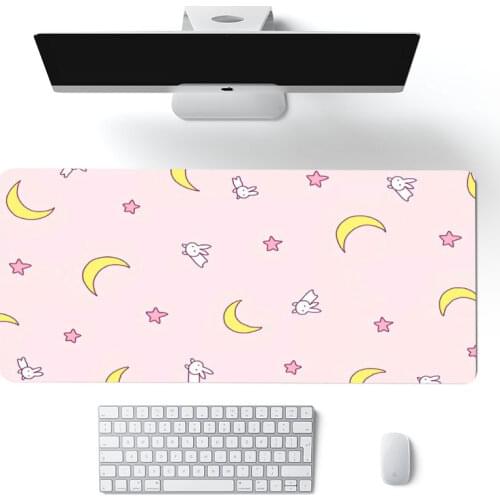 Anime kawaii Big Mouse Pad Large Rubber Gaming Mat Speed Kawaii XL MousePad Keyboard Locking Edge Otaku Compute mouse pad