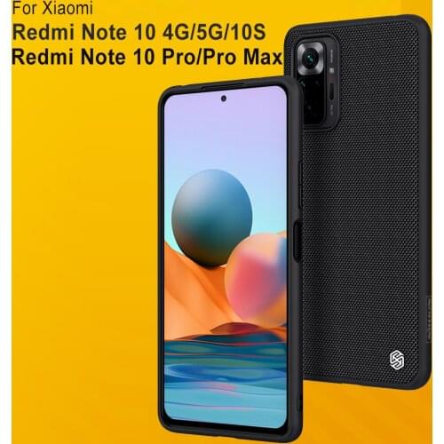 For Xiaomi Redmi Note 10 Pro Case For Redmi Note 10S Poco M3 Pro Nillkin Nylon PC Back Cover with Soft TPU bumper phone cover