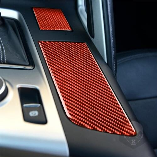 Water Cup Holder Cover Decoration Trim Sticker for Chevrolet Corvette C7 2014-2019 Carbon Fiber Interior Car Accessories LHD