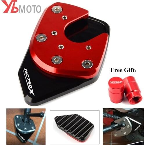 Picks items For HONDA NC750X NC 750X 2017 2018 2019 Red Motorcycle Accessories Kickstand Sidestand Stand Extension Enlarger Pad